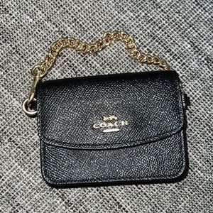 Mini coach wallet with chain